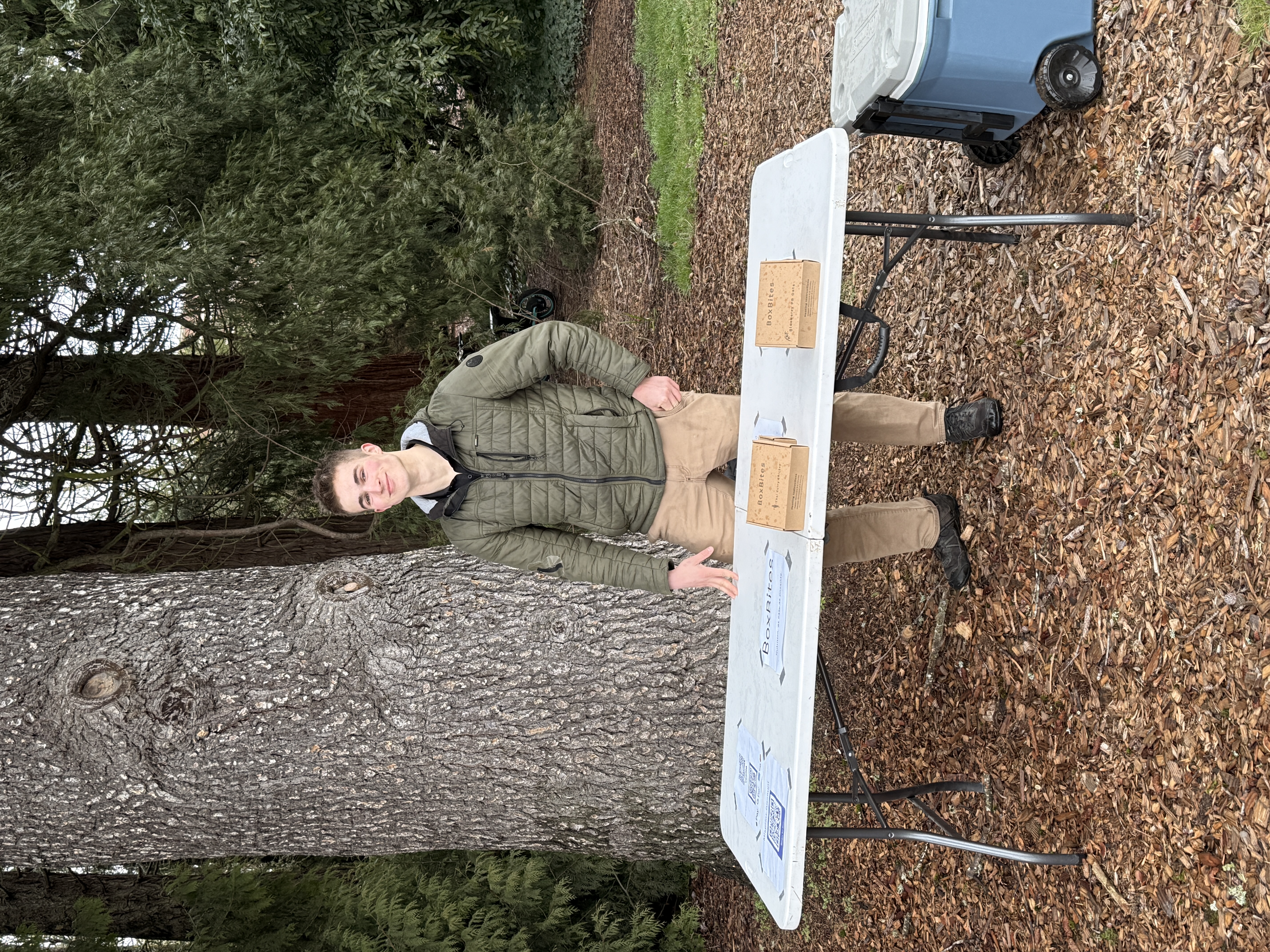 Blake at a BoxBites market table